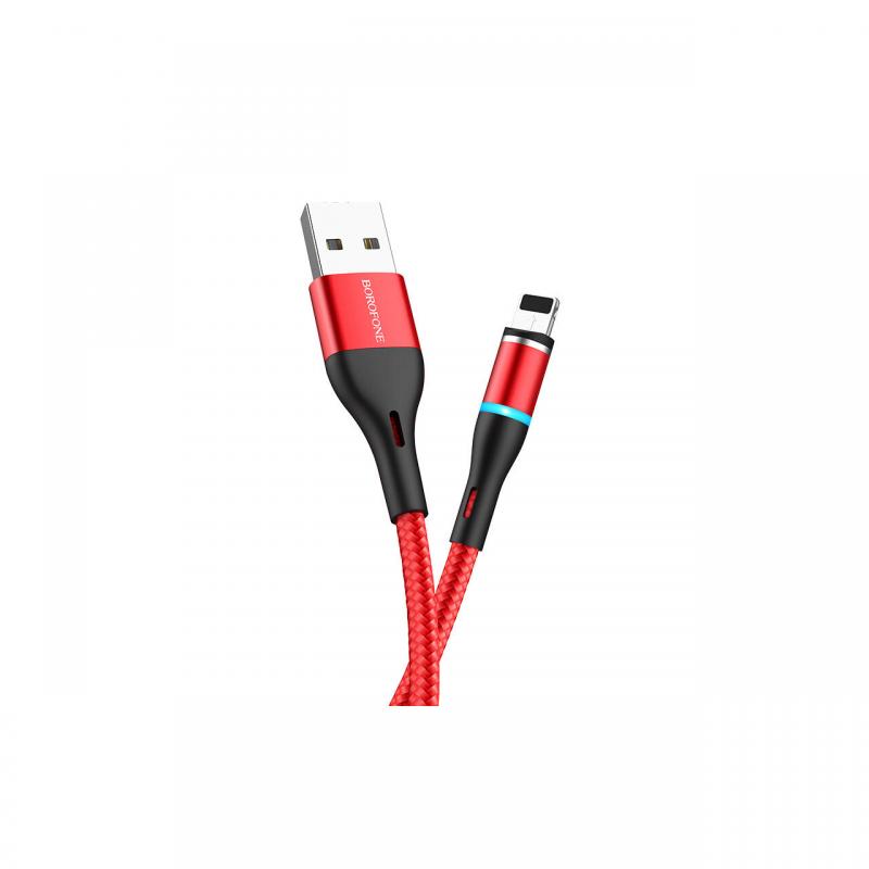 Cablu Borofone BU16 Skill USB la Lightning, 1.2m Rosu