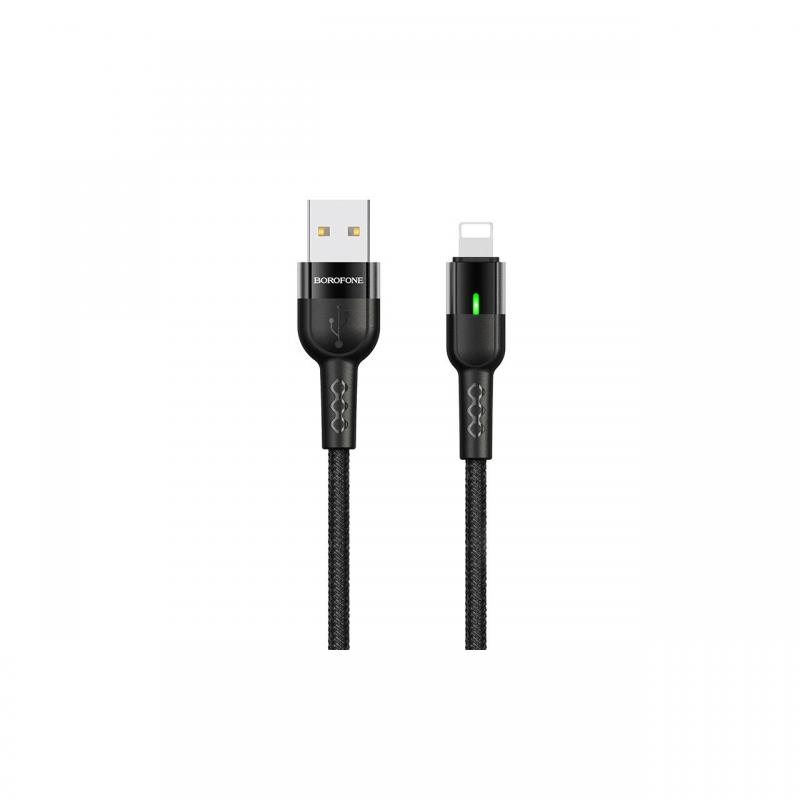 Cablu Borofone BU17 Starlight USB la Lightning, 1.2m, Negru