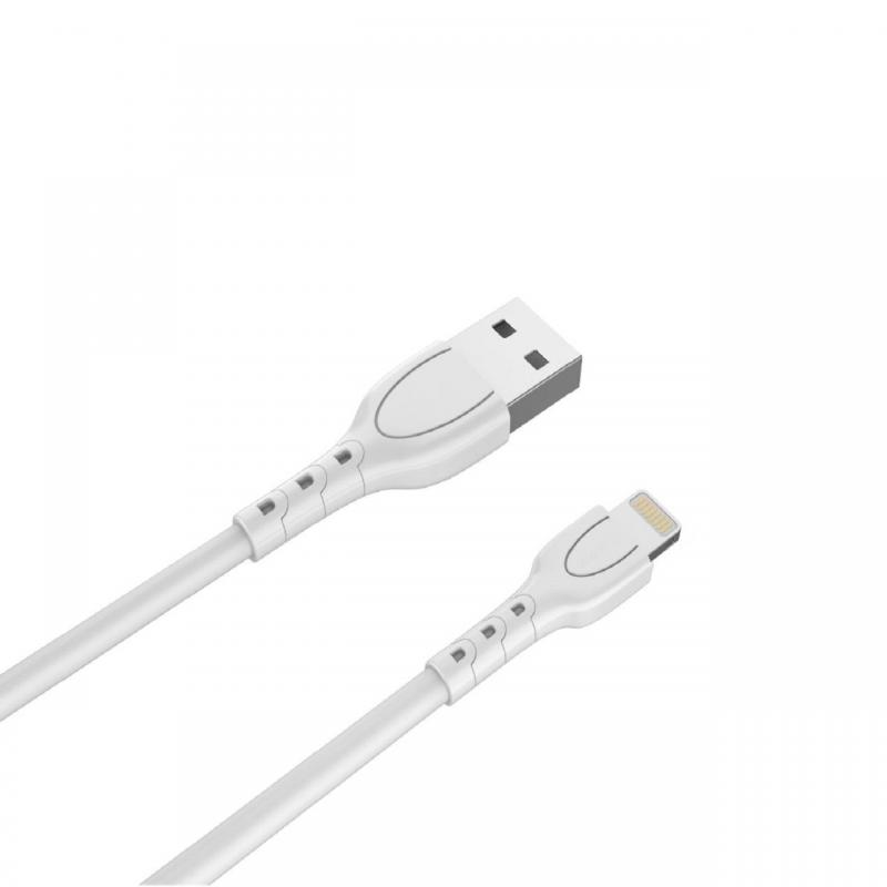 Lemontti Cablu USB A la tip Lightning, 0.5m, Alb