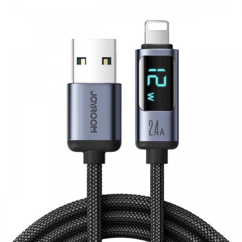 Joyroom Cablu USB la Lightning Fast Charging 2.4A, 1.2m Negru