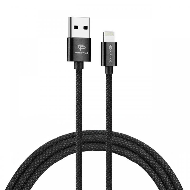 Prestico Cablu D30L USB la Lightning Fast Charger, 2A, 3m Negru