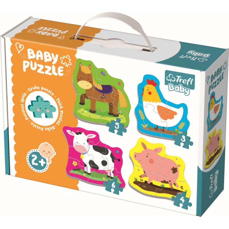 Puzzle trefl baby clasic animale la ferma 18 piese