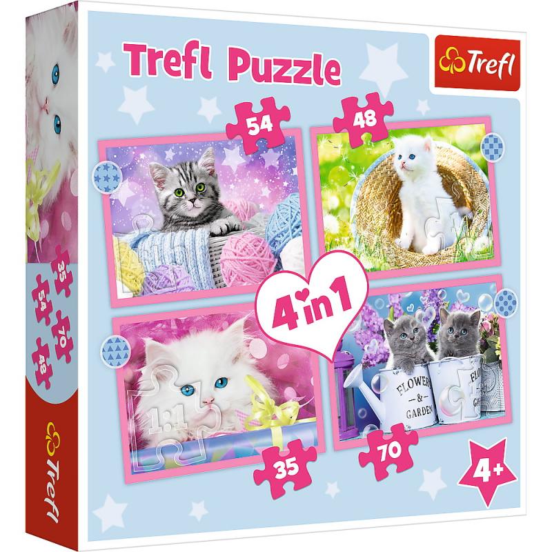 PUZZLE TREFL 4IN1 PISICUTELE DRAGALASE