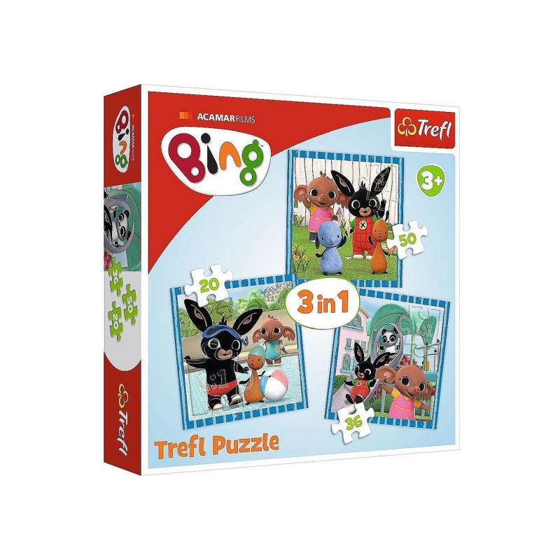 PUZZLE TREFL 3IN1 BANG DISTRACTIA CU PRIETENII