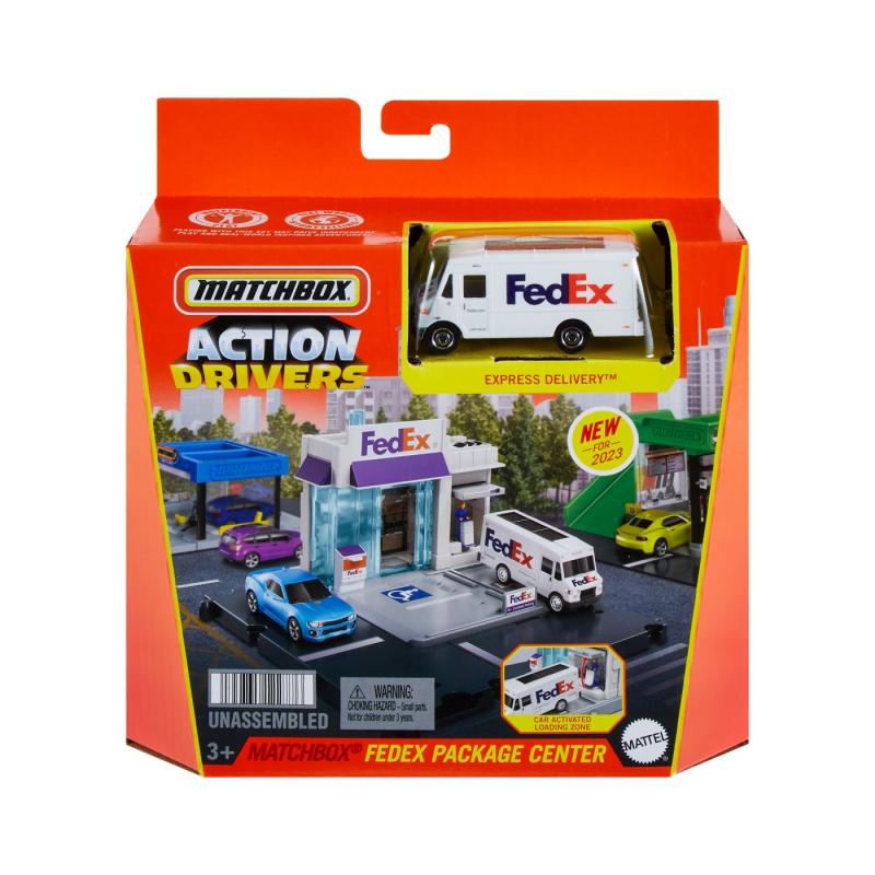 MATCHBOX SET ACTION DRIVERS CENTRUL DE COLETE FEDEX