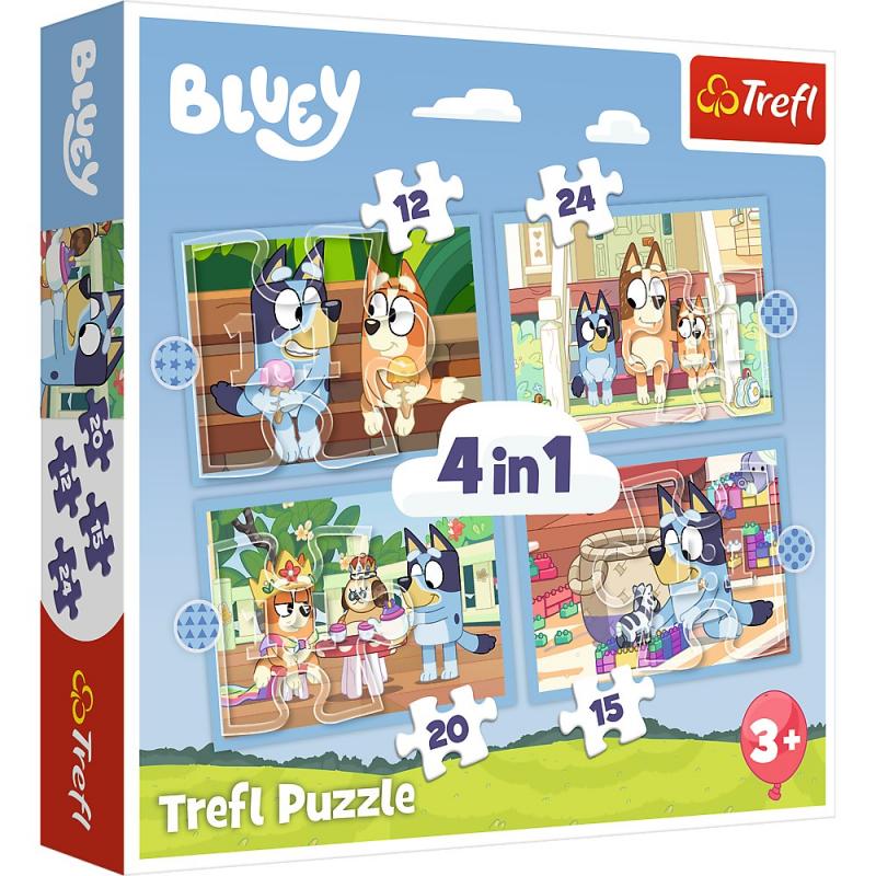 PUZZLE TREFL 4IN1 BLUEY SI LUMEA EI