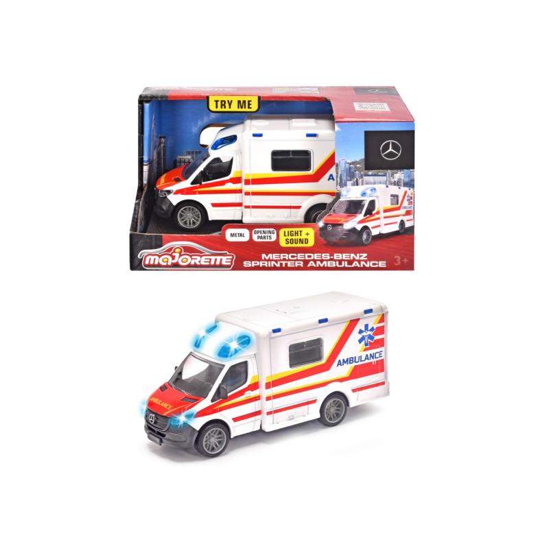 MAJORETTE AMBULANTA MERCEDES BENZ SPRINTER CU LUMINI SI SUNETE