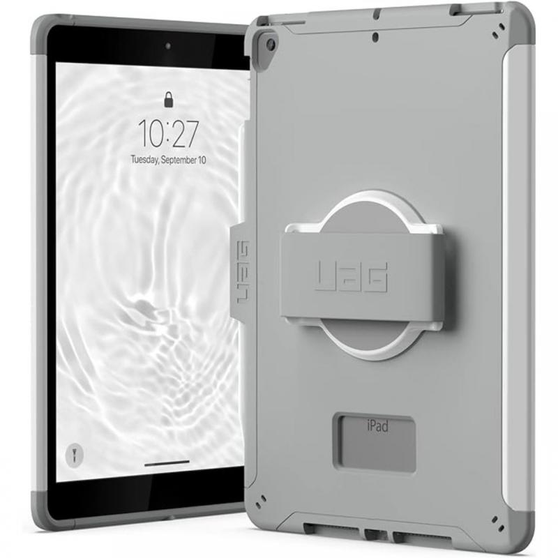 UAG Husa Scout With HandStrap iPad 10.2 inch(7th, 8th Gen, 9th Gen) White / Grey