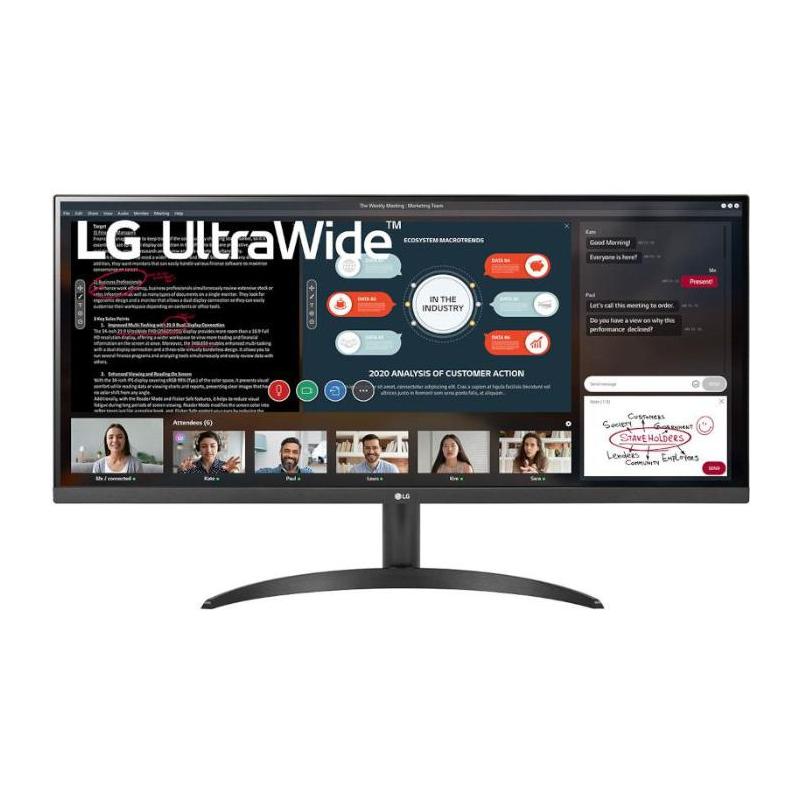 Monitor LED LG 34WP500-B, 34inch, UWFHD IPS, 5ms, 75Hz, Negru