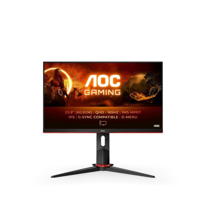 Monitor AOC 23.8" Q24G2A/BK, 23.8", IPS, 2560x1440, 165Hz