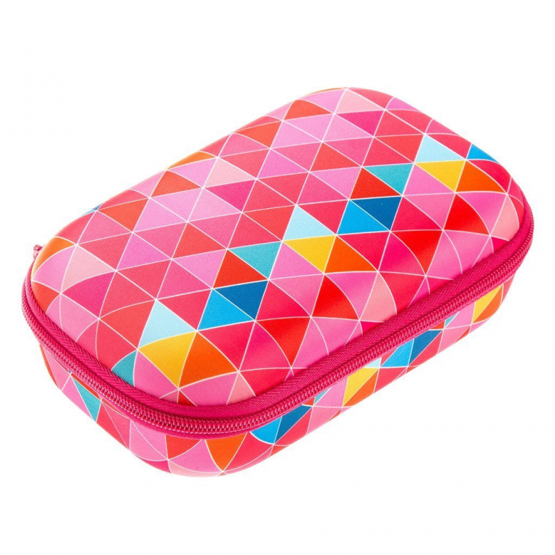 Penar Cu Fermoar, Zipit Colorz Storage Box - Triunghiuri Roz