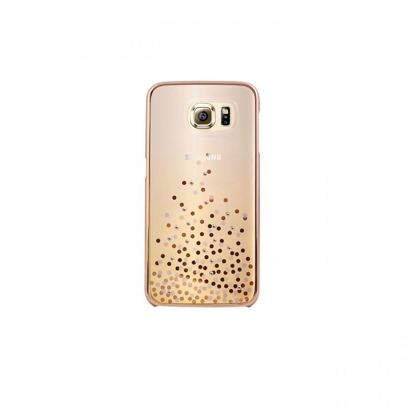 Carcasa Samsung Galaxy S6 G920 Comma Unique Polka Champagne Gold (Cristale Swarovski®, electroplacat