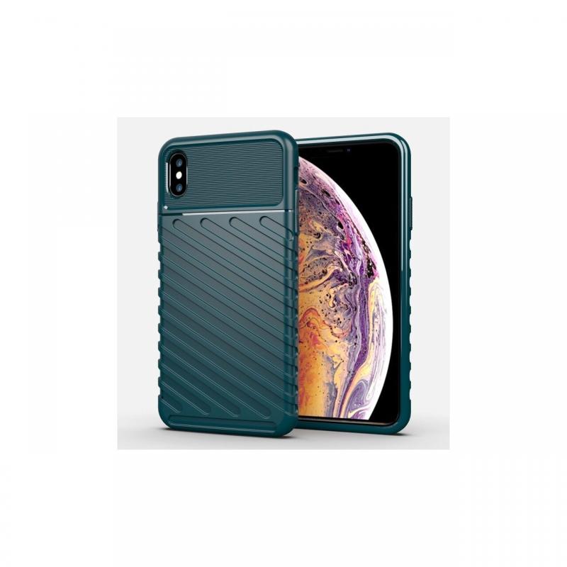 Husa iPhone XS Max Lemontti Thunderbolt Dark Green