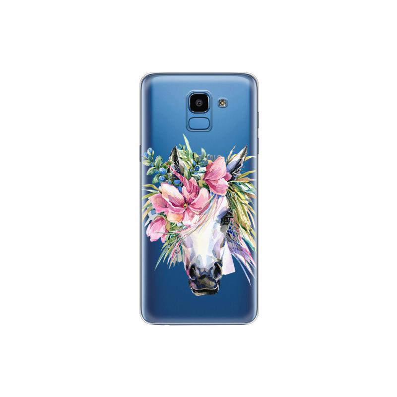 Husa Samsung Galaxy J6 (2018) Lemontti Silicon Art Watercolor Unicorn