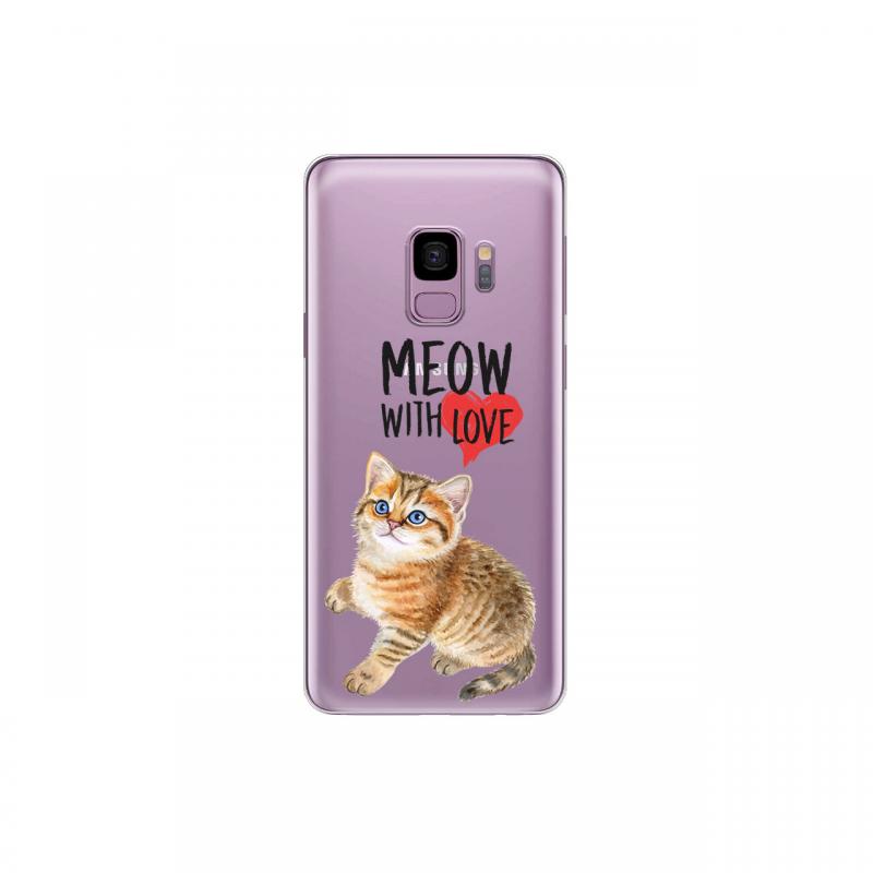 Husa Samsung Galaxy S9 G960 Lemontti Silicon Art Meow With Love