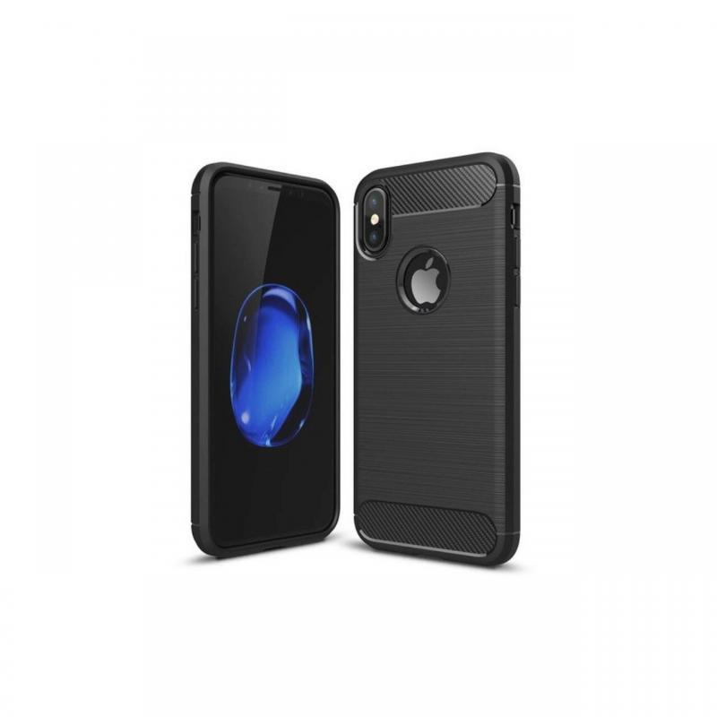 Husa iPhone X / XS Lemontti Carbon Negru