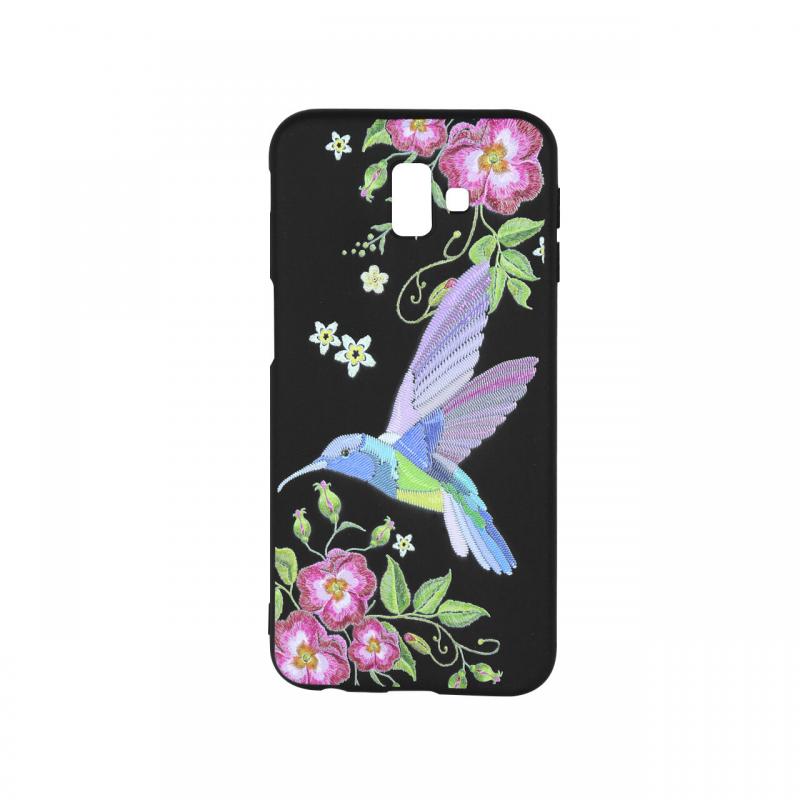 Husa Samsung Galaxy J6 Plus Just Must Silicon Printed Embroidery Colibri