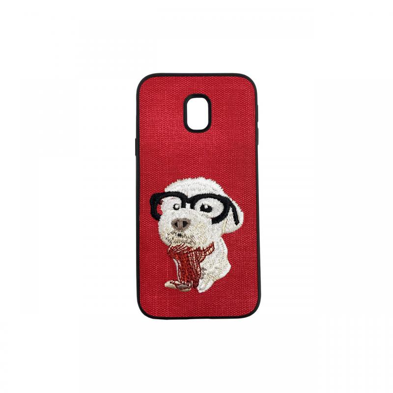 Carcasa Samsung Galaxy J5 (2017) Lemontti Embroidery Red Puppy