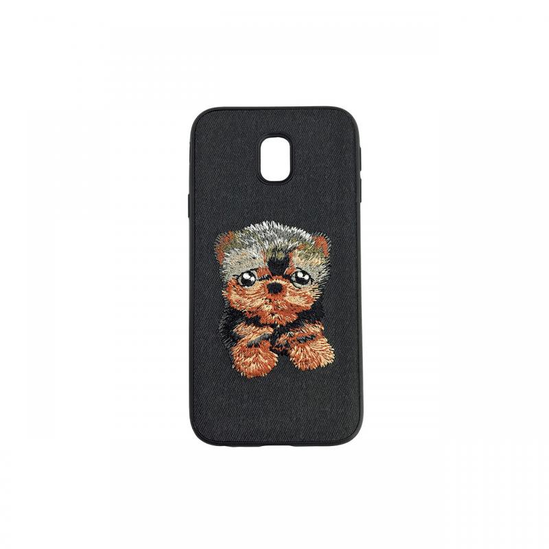 Carcasa Samsung Galaxy J5 (2017) Lemontti Embroidery Black Puppy