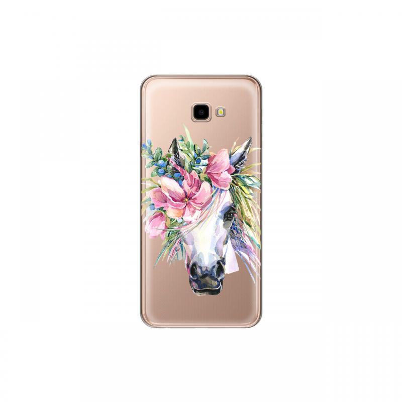 Husa Samsung Galaxy J4 Plus Lemontti Silicon Art Watercolor Unicorn