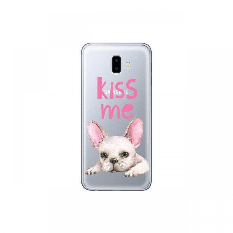 Husa Samsung Galaxy J6 Plus Lemontti Silicon Art Pug Kiss