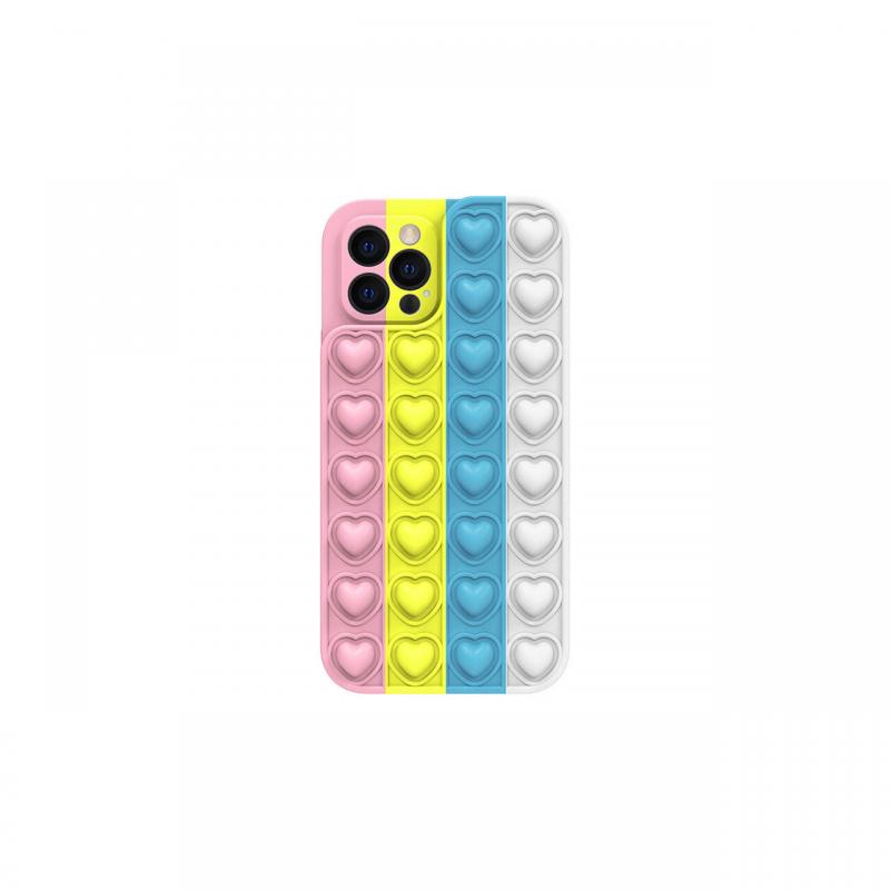 Husa iPhone 13 Pro Lemontti Heart Pop it Multicolor 2