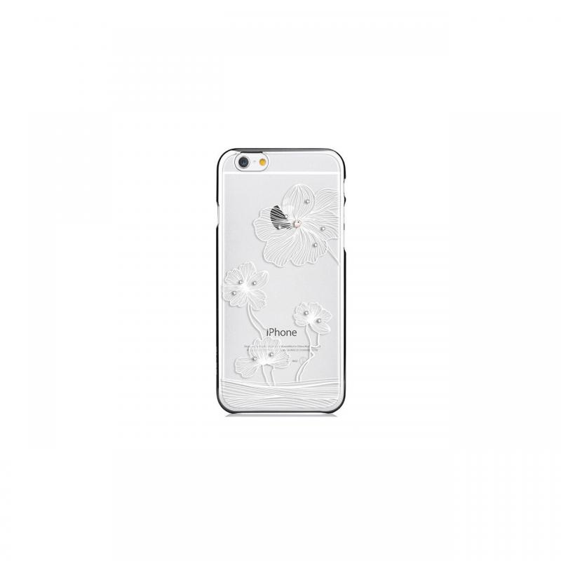 Carcasa iPhone 6/6S Comma Crystal Flora Silver (Cristale Swarovski®, electroplacat, protectie 360°)