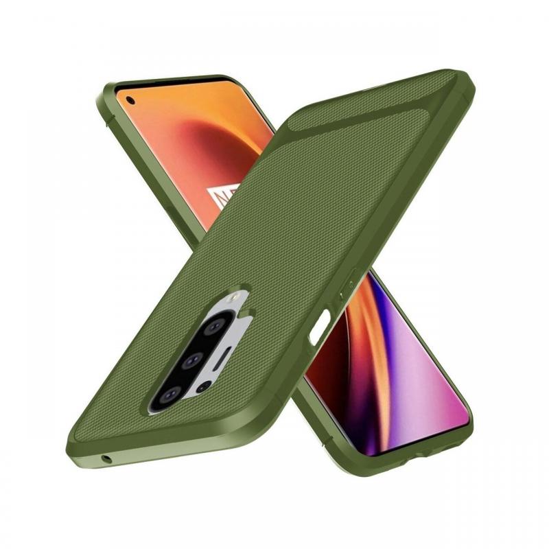 Husa OnePlus 8 Pro Enkay Carbon Fiber Green