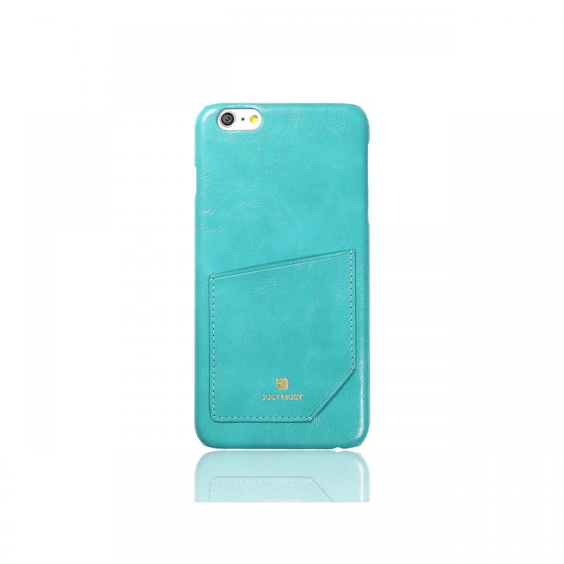 Carcasa iPhone 6 Plus Just Must Chic Turquoise (cu buzunar)