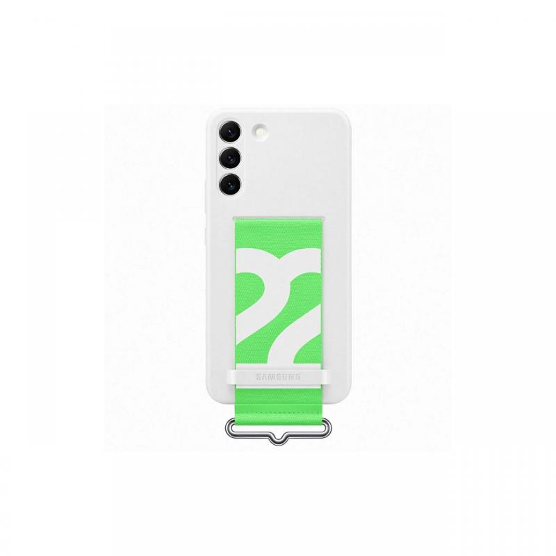 Husa Originala Samsung Galaxy S22 Silicone Cover with Strap White