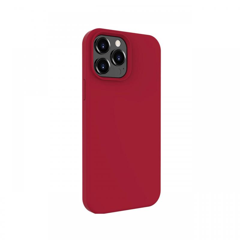 Husa iPhone 13 Pro Max Lemontti Liquid Silicon Dark Red