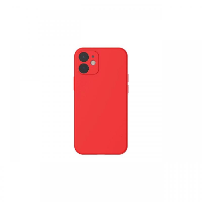 Husa iPhone 12 / 12 Pro Baseus Liquid Silica Gel Protective Red