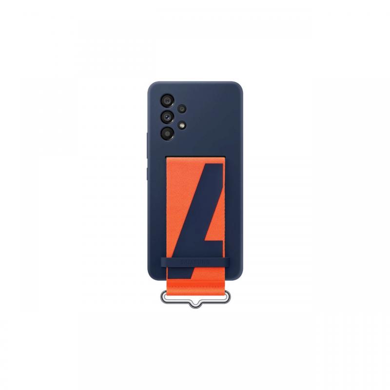 Husa Originala Samsung Galaxy A53 5G Silicone Cover with Strap Navy