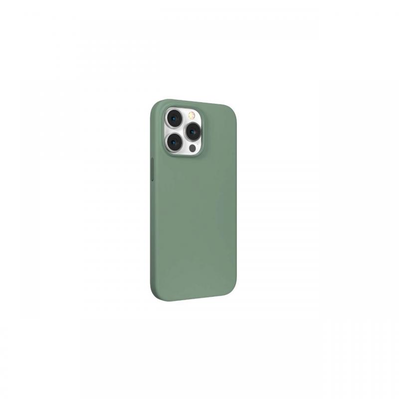 Husa iPhone 14 Pro Devia Nature Series Silicone Magnetic Light Green