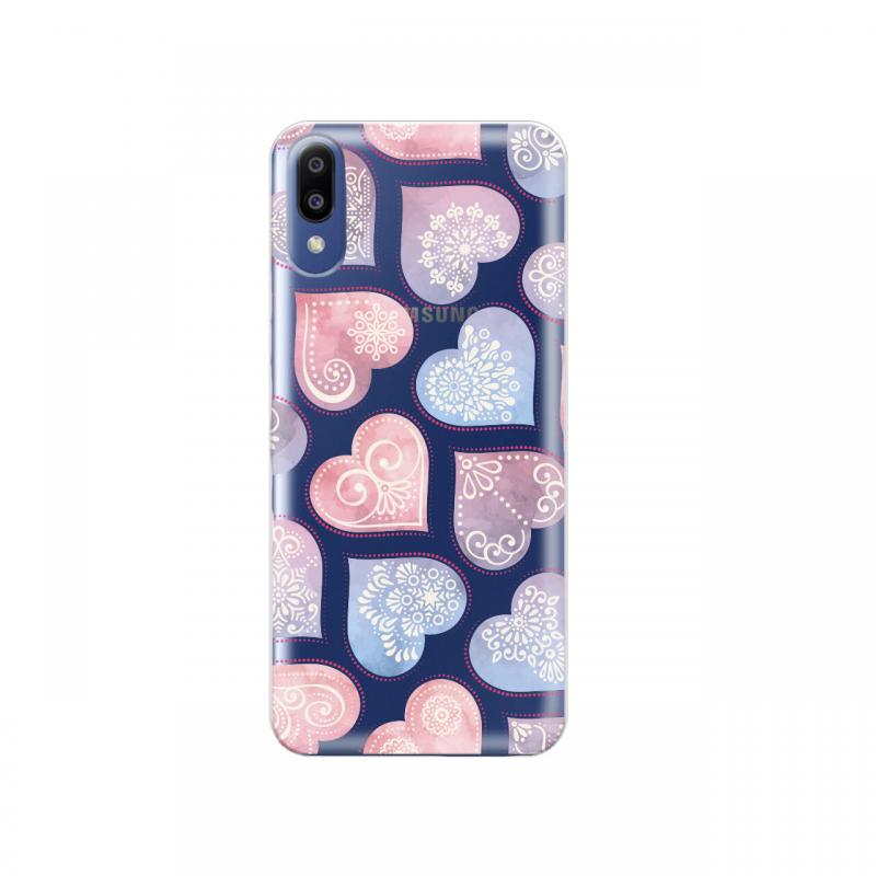 Husa Samsung Galaxy M10 Lemontti Silicon Art Hearts