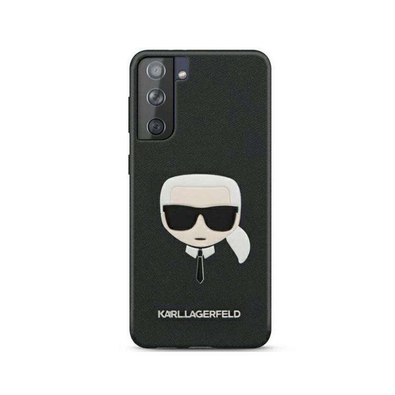 Husa Samsung Galaxy S21 Plus G996 Karl Lagerfeld Saffiano Ikonik Karl\'s Head Negru