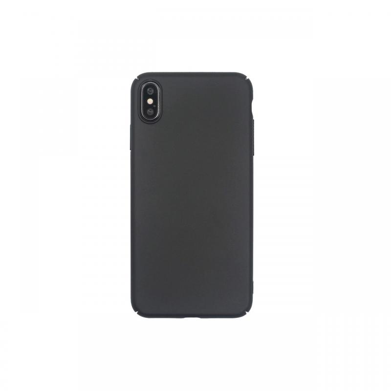 Carcasa iPhone XS Max Just Must Uvo Black (material fin la atingere, slim fit)