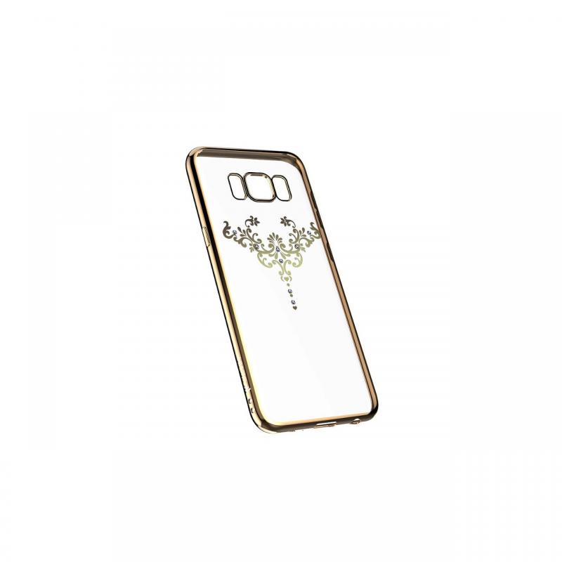 Husa Samsung Galaxy S8 Plus G955 Devia Silicon Iris Champagne Gold (Cristale Swarovski®)