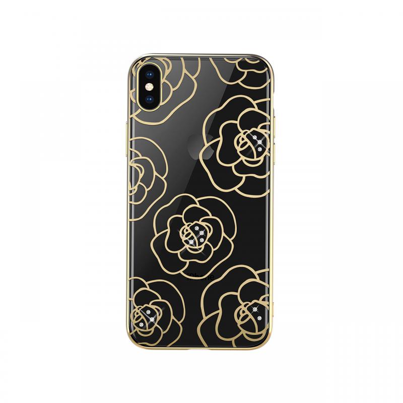 Carcasa iPhone XS / X Devia Camellia Gold