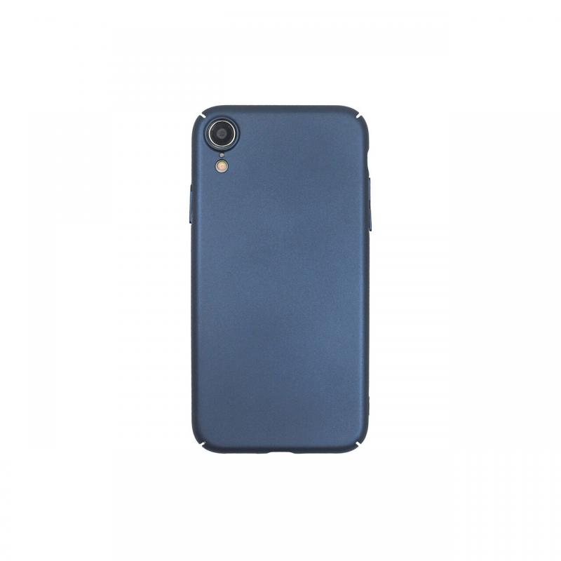 Carcasa iPhone XR Just Must Uvo Navy (material fin la atingere, slim fit)