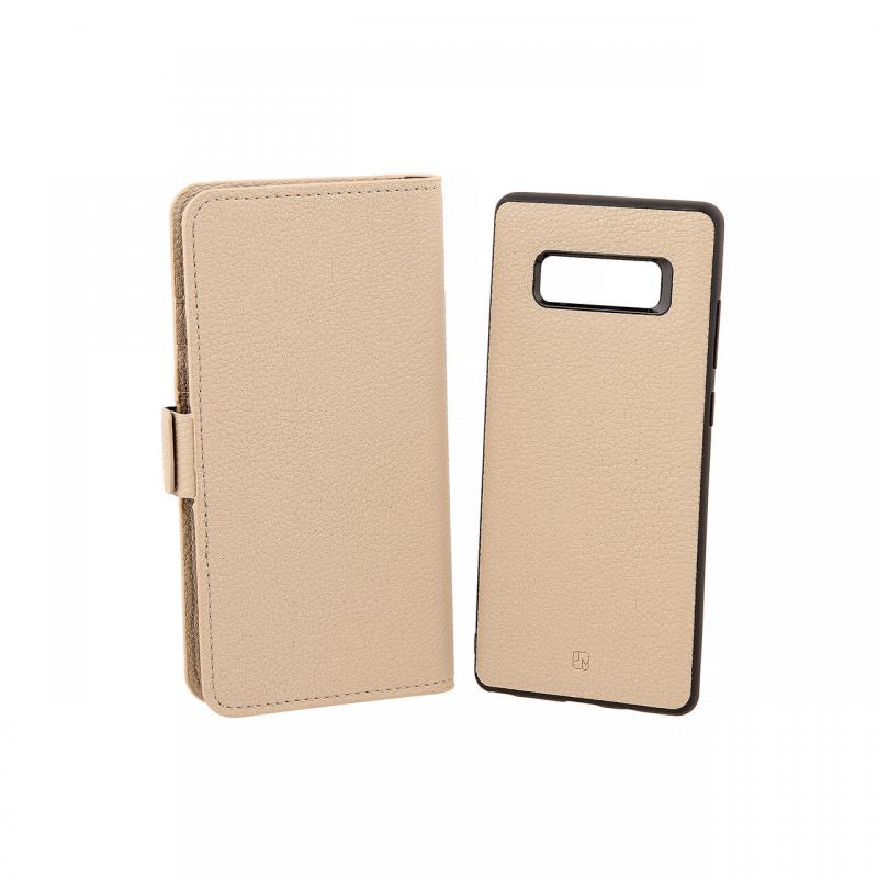 Husa Samsung Galaxy Note 8 Just Must Book Car Wallet Beige (carcasa interior detasabila)