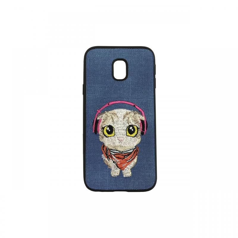 Carcasa Samsung Galaxy J5 (2017) Lemontti Embroidery Blue Puppy