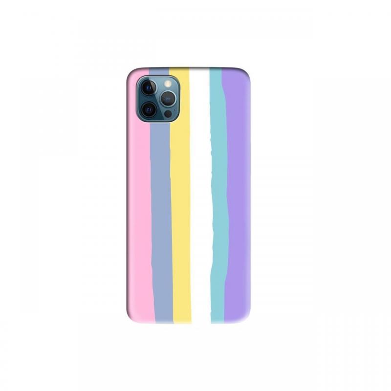 Husa iPhone 12 / 12 Pro Lemontti Silicon Rainbow Pink