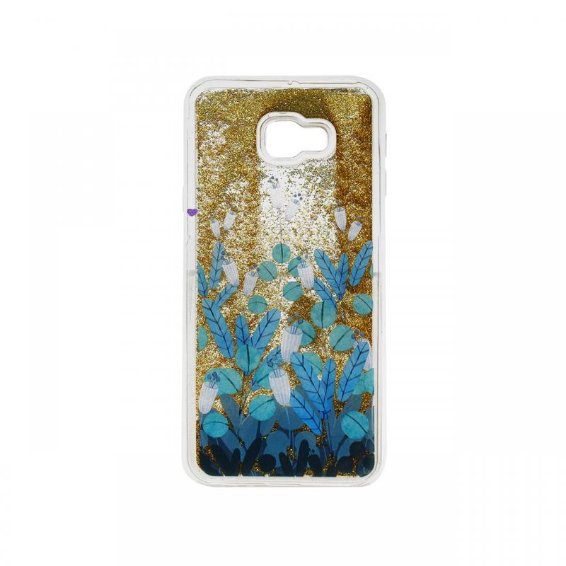 Carcasa Samsung Galaxy J4 Plus Lemontti Liquid Sand Blue Flowers