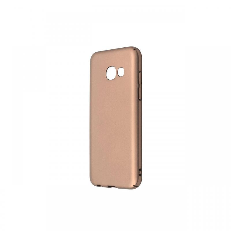 Carcasa Samsung Galaxy A3 (2017) Just Must Uvo Gold (material fin la atingere, slim fit)