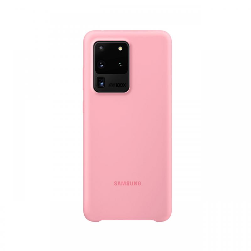 Husa Originala Samsung Galaxy S20 Ultra Silicone Cover Pink