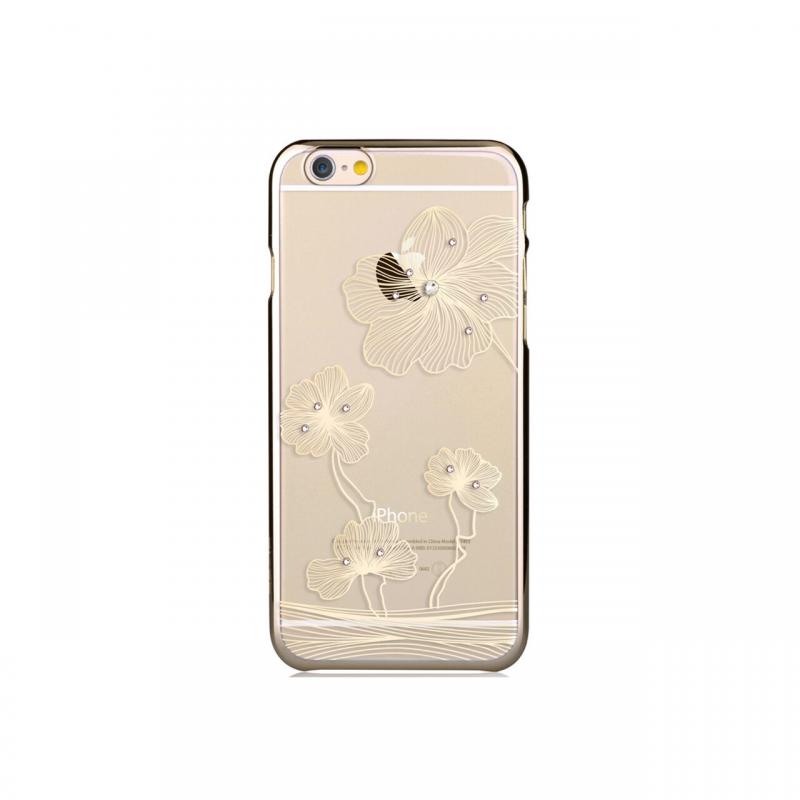 Carcasa iPhone 6/6S Comma Crystal Flora Champagne Gold (Cristale Swarovski®, electroplacat, protecti