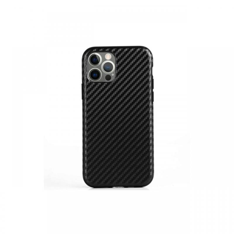 Husa iPhone 12 Pro Max Lemontti Carbon Fiber Black