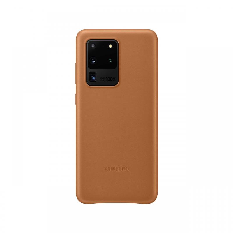 Husa Originala Samsung Galaxy S20 Ultra Leather Cover Brown