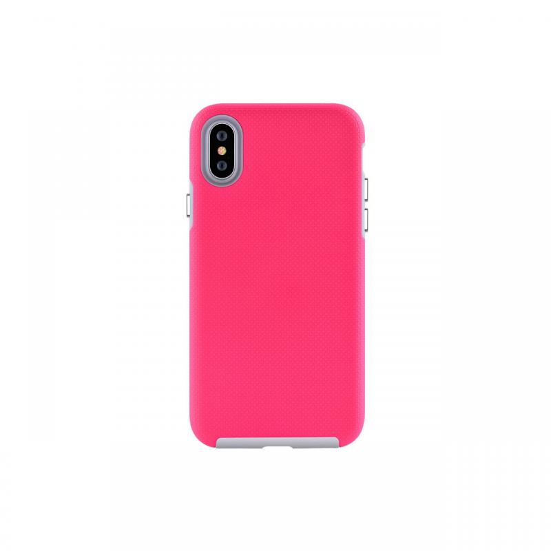 Carcasa iPhone XS / X Devia KimKong Rose Red (antishock, din doua bucati)